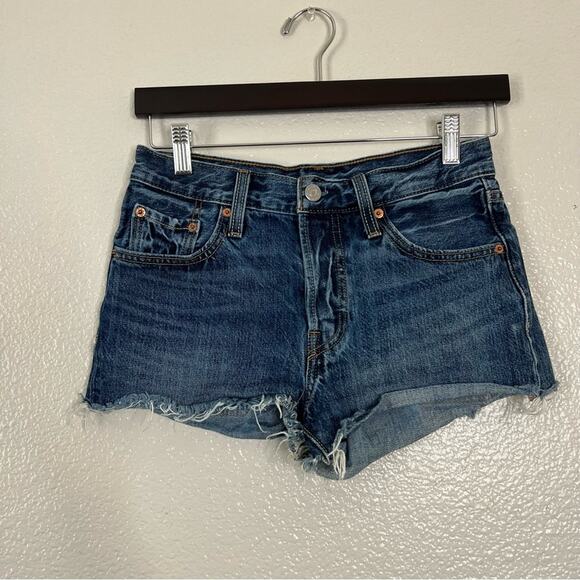 Levi’s 501 button fly cutoff denim jean shorts - Picture 1 of 6
